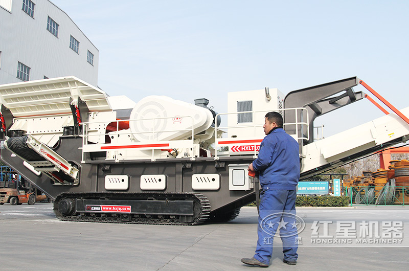 移動式石子生產線設備履帶行走，價格實惠，用戶現場咨詢