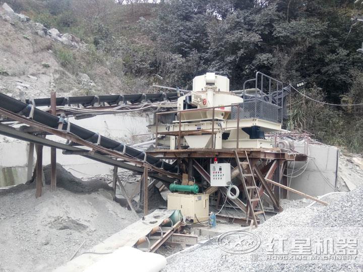 甘肅天水制砂碎石生產(chǎn)線，產(chǎn)量高，粒度好