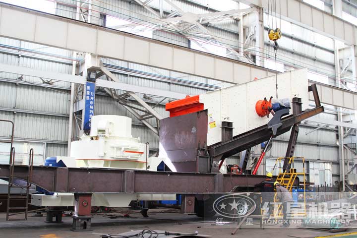 移動柴油機式制沙機：配VSI制砂機，制砂+整形