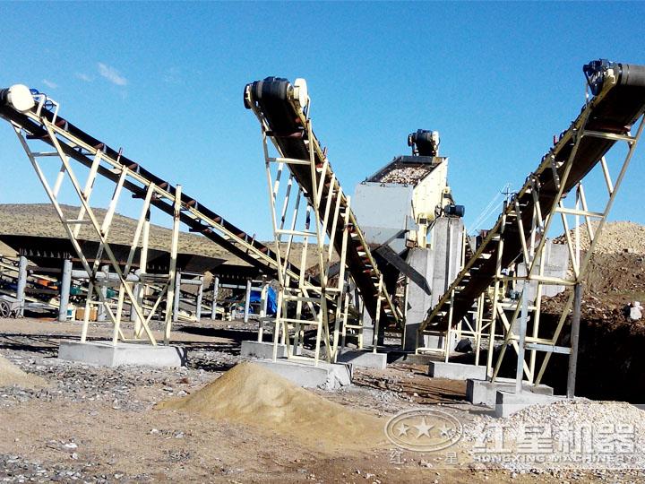 海南三亞金礦石破碎現場，日產3000噸