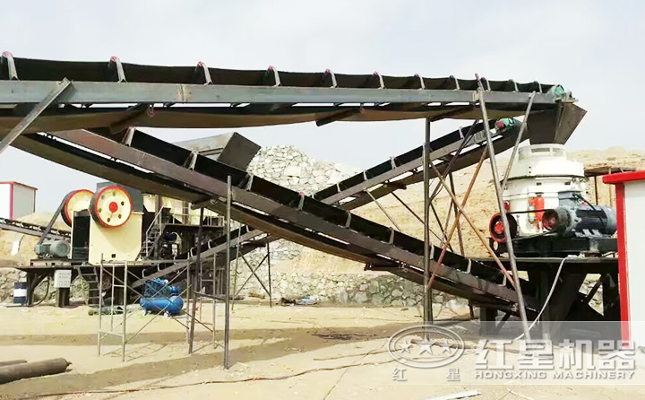 時產100-150噸生產線現場，環保無污染，放心生產 