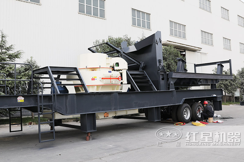 移動沖擊式制砂機，碎砂+篩分，級配合理